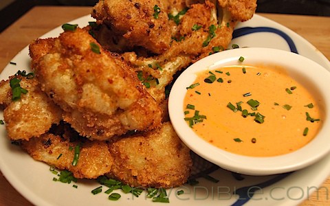 Ginger Breadcrumb Cauliflower with Spicy Dipping Sauce (1)