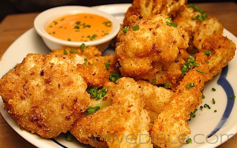 Ginger Breadcrumb Cauliflower with Spicy Dipping Sauce (11)
